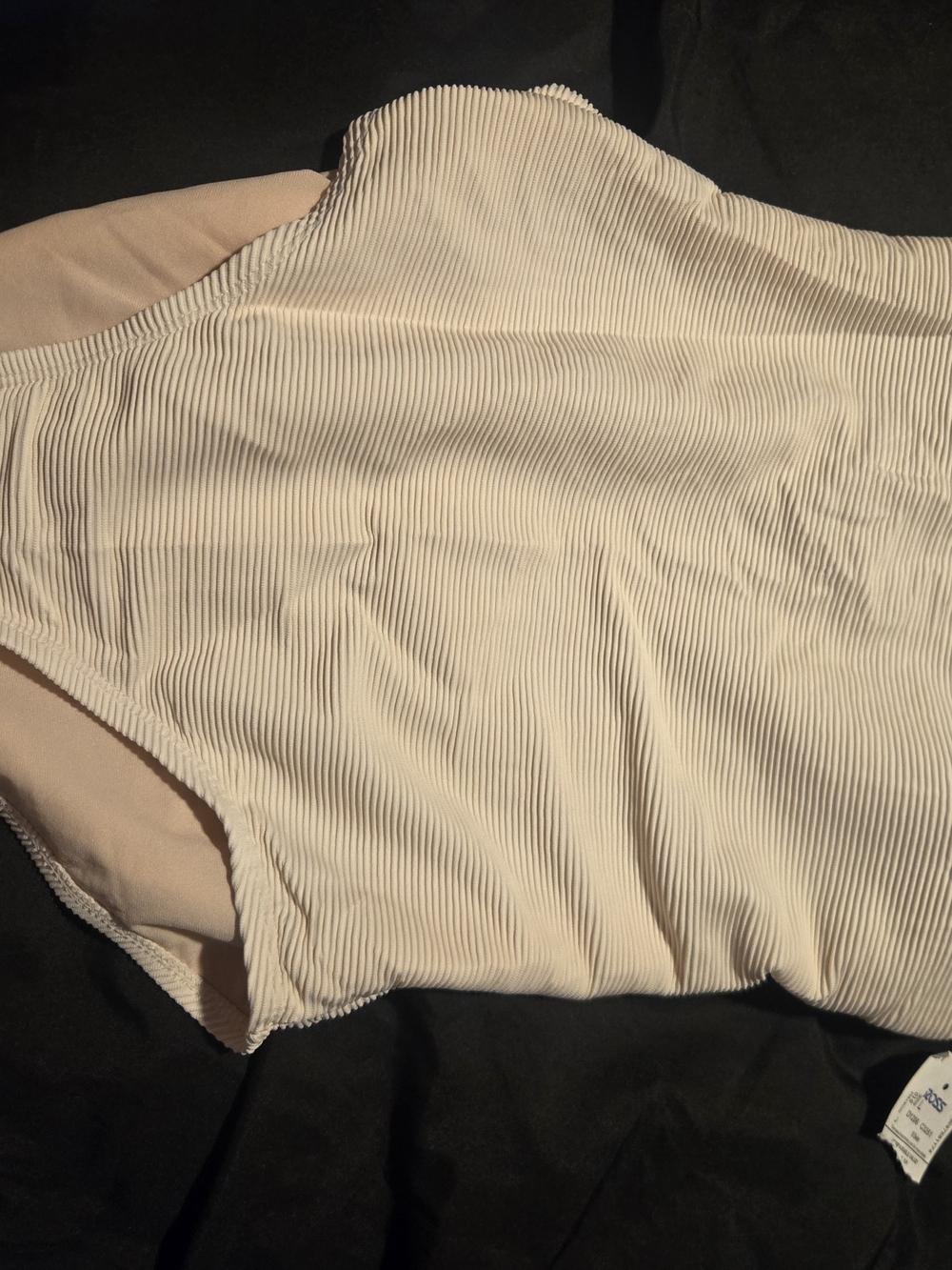 Women's Ribbed Cream Swimsuit